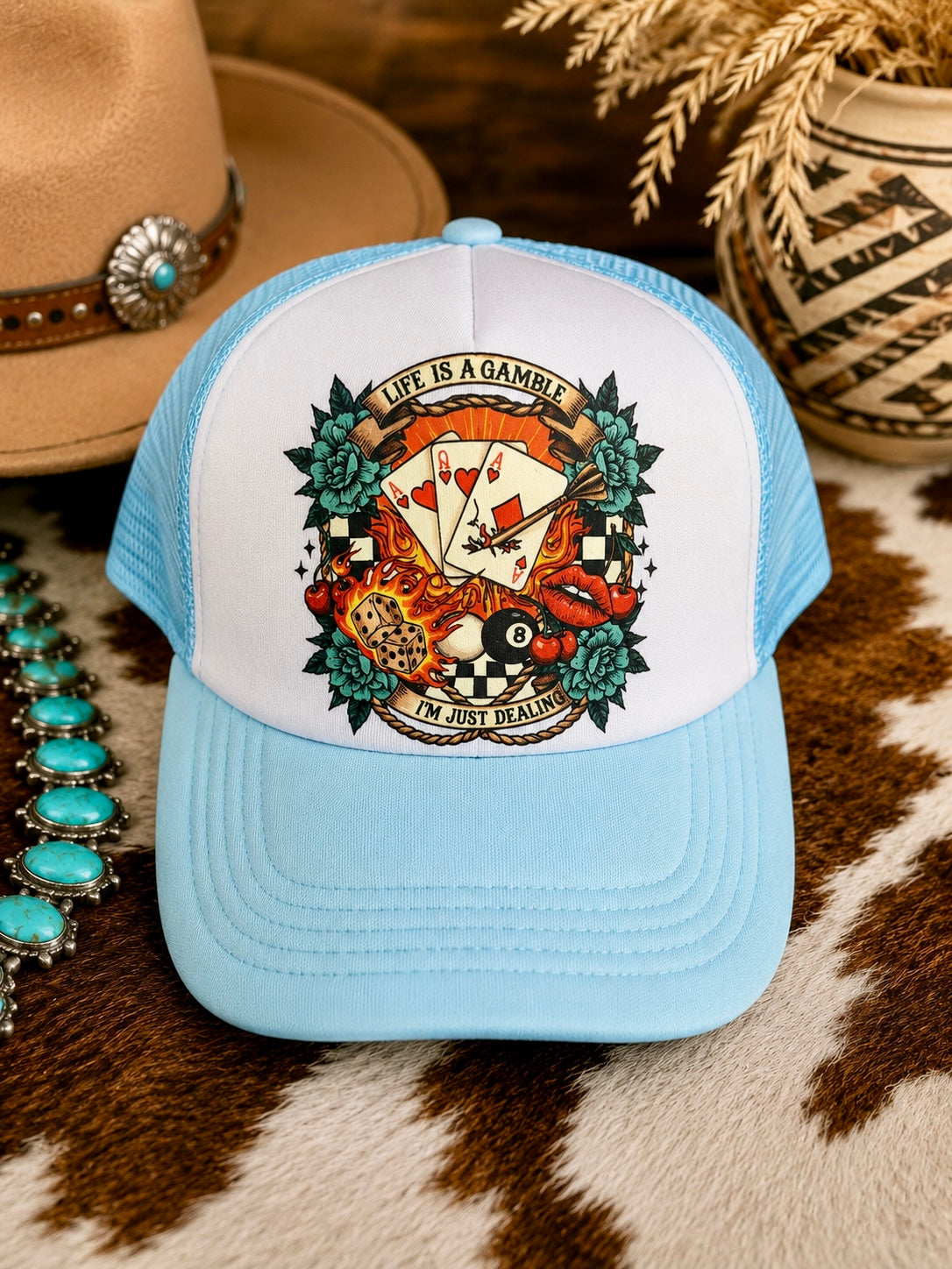 Life is a Gamble. I’m Just Dealing Trucker Hat.