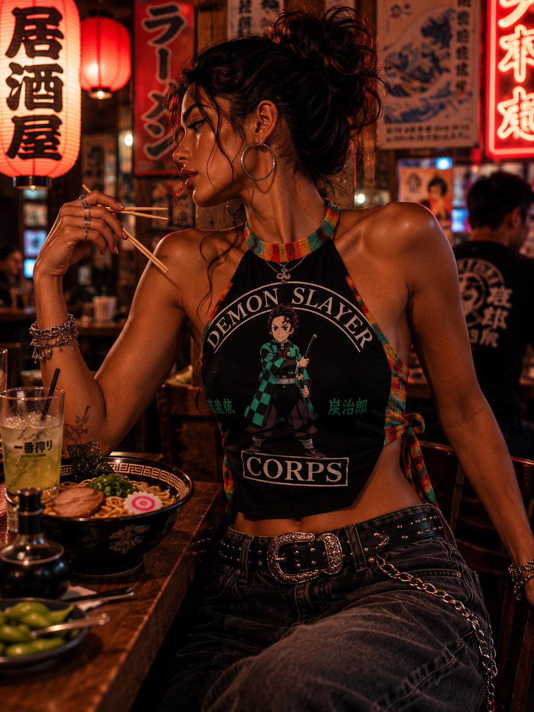 Demon Slayer  Halter Top