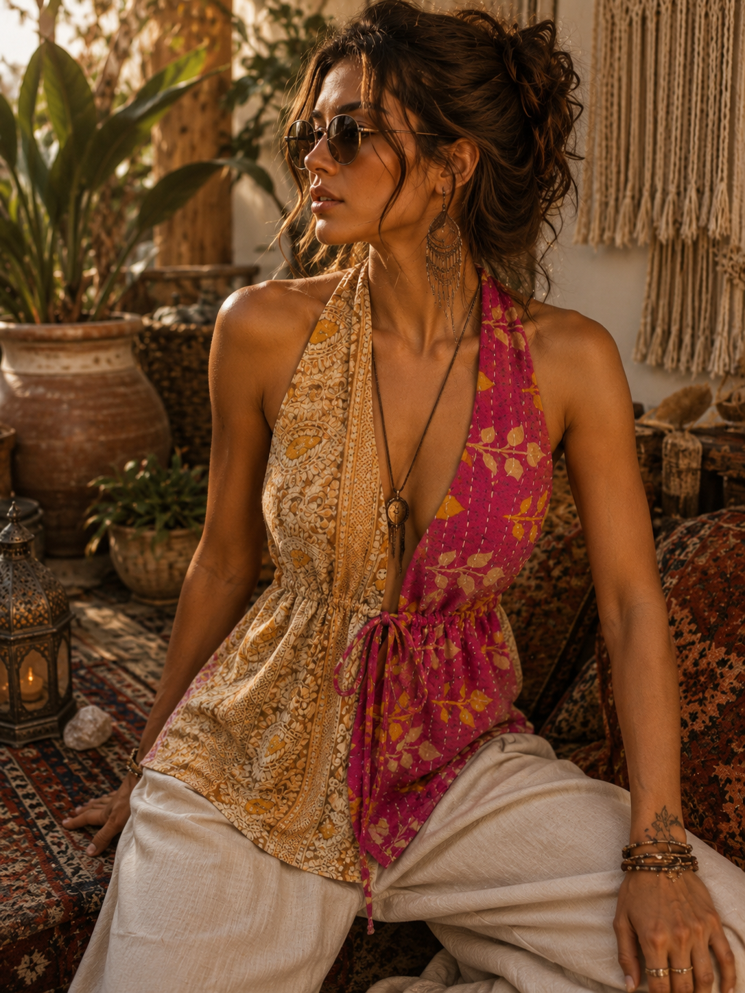 Boho Kantha Halter {Medium}