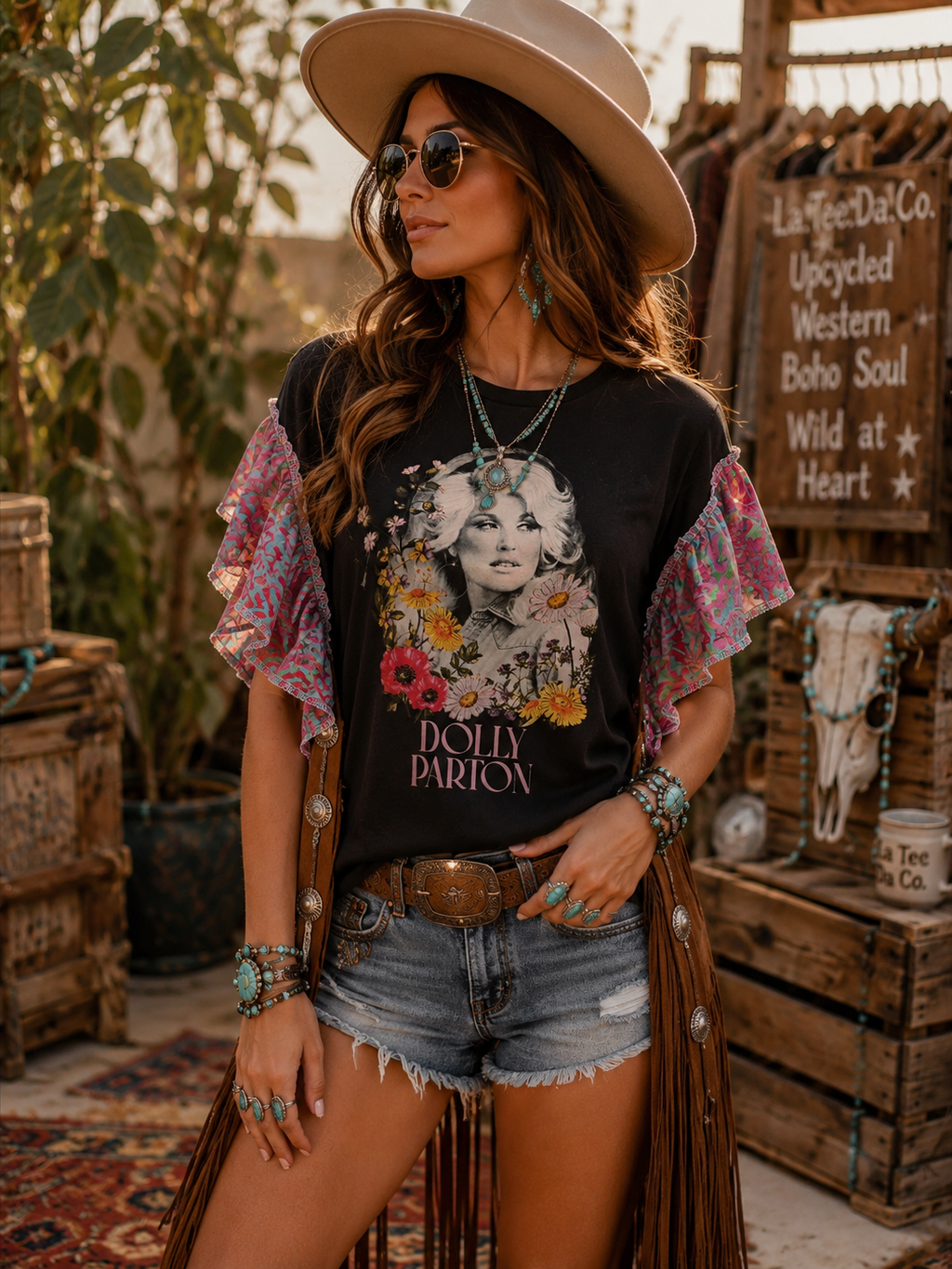Dolly Flutter sleeve T-shirt{Medium}