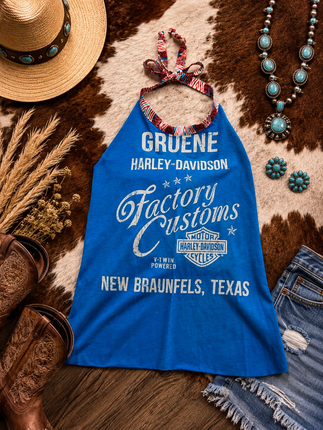 New Braunfels, Texas Harley Halter Top
