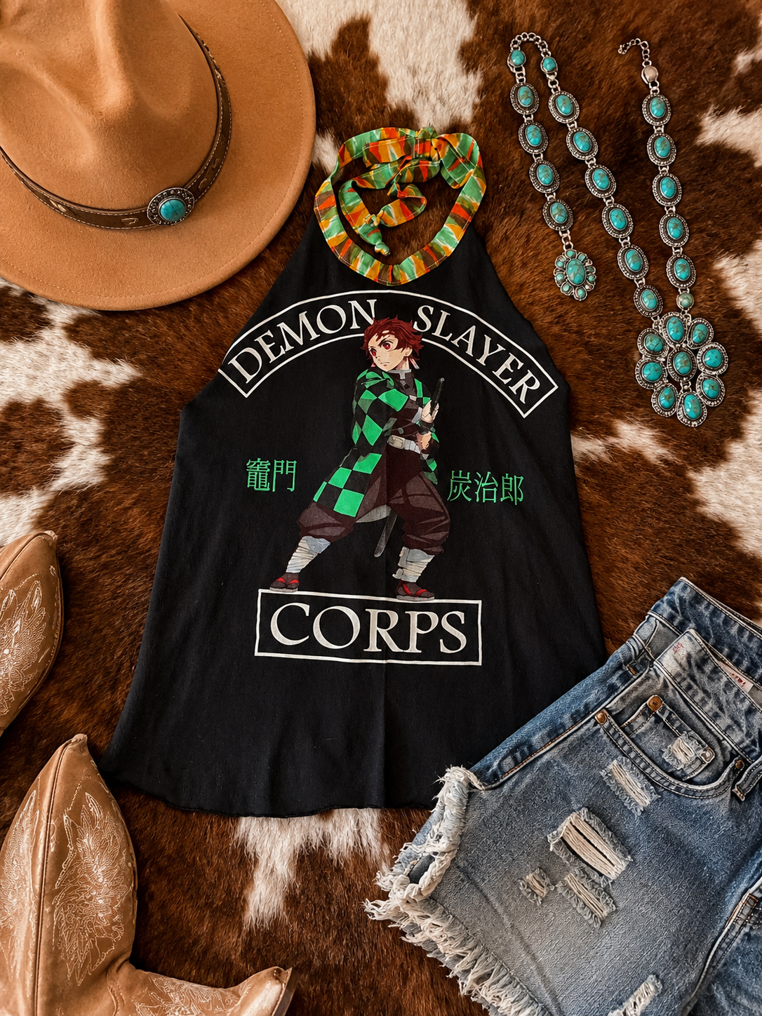 Demon Slayer  Halter Top