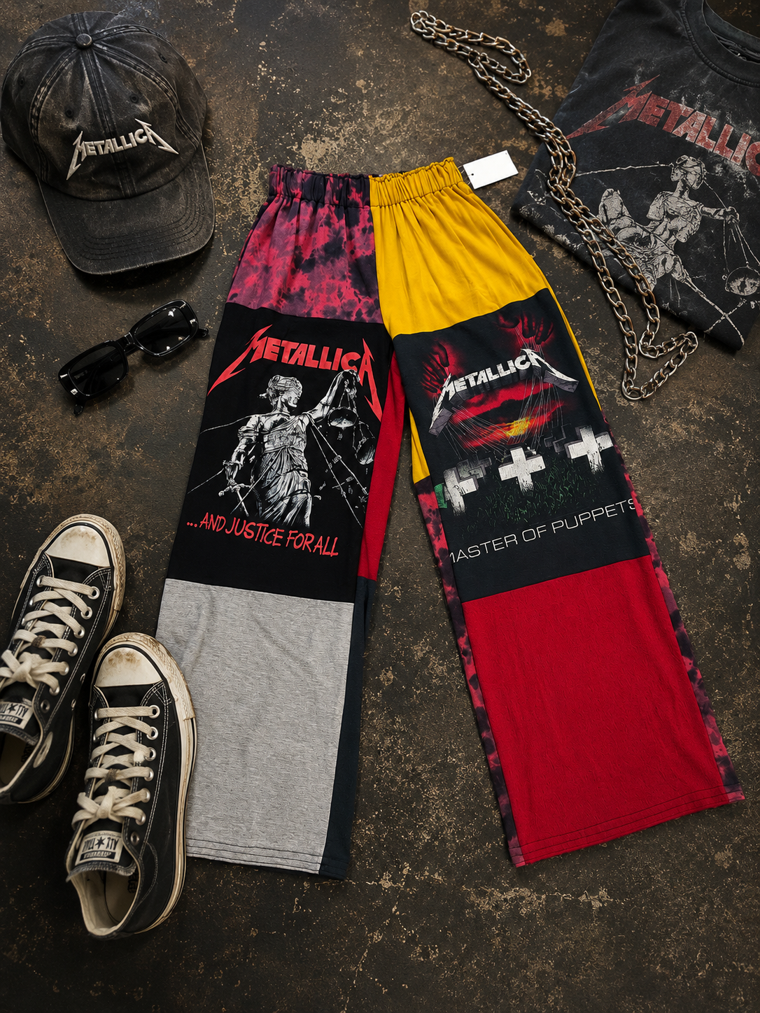 Metallica Reworked Patchwork Pants
