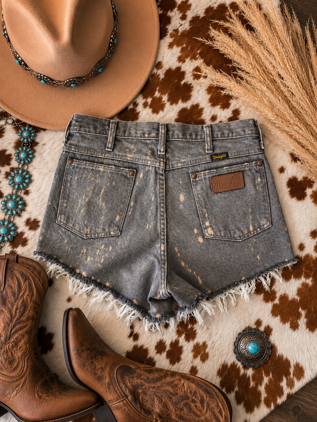 Wrangler Reworked Denim Shorts {Size 33}