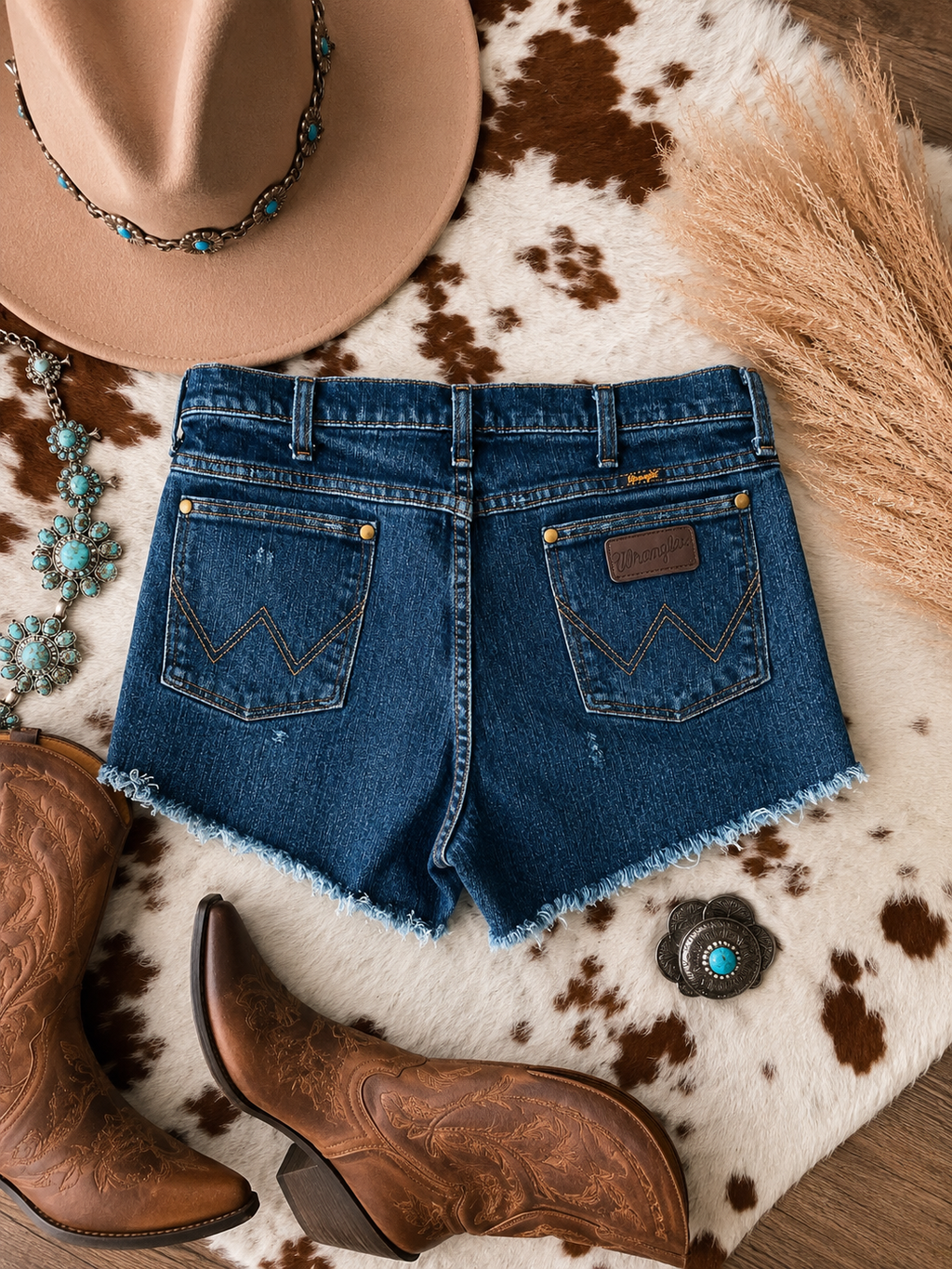 Wrangler Reworked Denim Shorts {33/34 waist}
